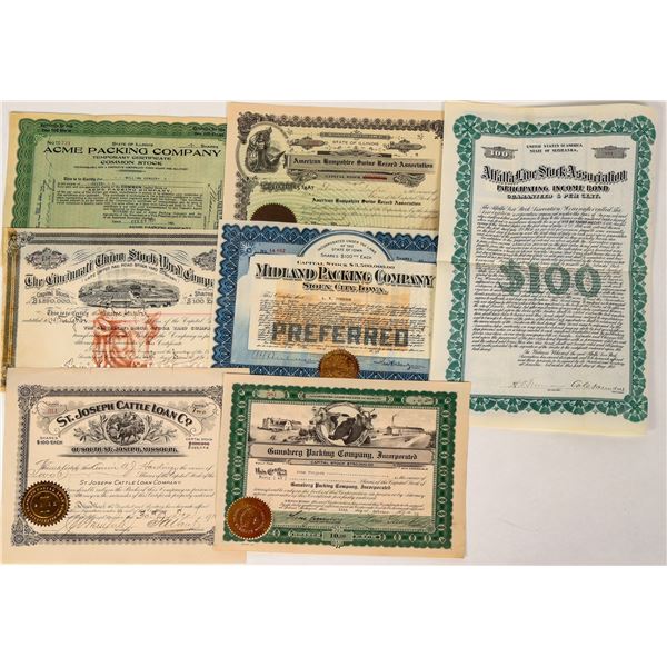 Midwest Livestock Packing Company Stock Certificates  [124561]