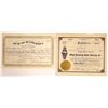 Image 1 : Butte, Montana Mining Stock Certificate Pair  [134022]
