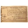 Image 1 : Cayuga Manufacturing Company 1820 Stock Certificate  [127615]