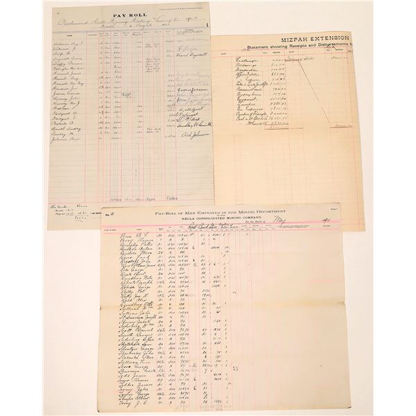 Mining Pay Roll  Ledgers (3)  [132317]