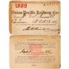 Image 1 : Union Pacific Railway Company Annual Pass, 1889  [129550]