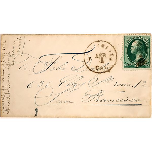 Postal History Letter Postmarked  Ortigalito, Cal.  [132495]