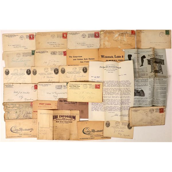 Collection of Postal History addressed to the White Pine Treasurer, 1904-1906  [130021]
