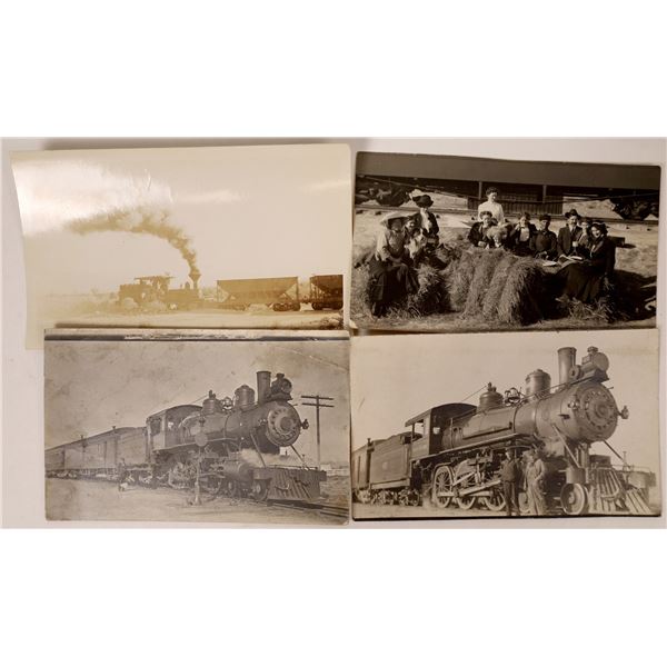 Four Early Ely, Nevada Railroad Black & White RPC’s  [130035]