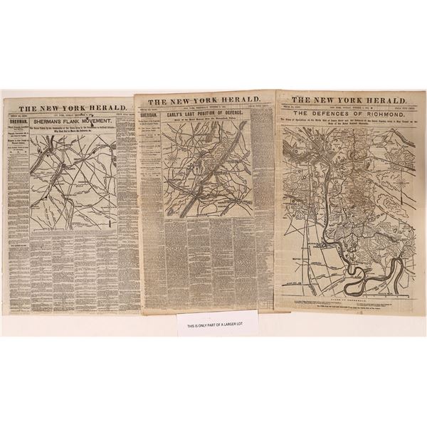 New York Herald news cover stories of the Civil War late 1864  [108719]