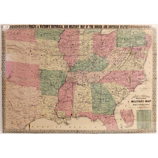 Phelps & Watson's Historical and Military Map of the Border and Southern States  [132479]