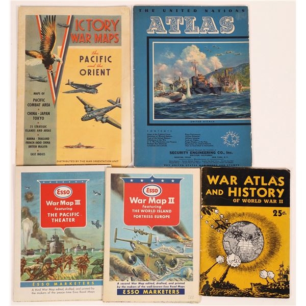 WWII Related Maps & Gazetteers (5)  [131679]