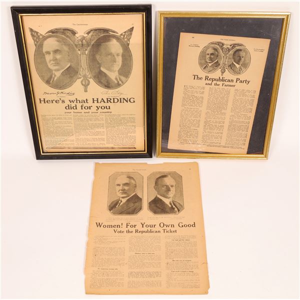 Harding/Coolidge  Political Ads  [129897]