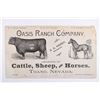 Image 2 : Oasis Ranch Company Large Business Card - Very Rare!  [132254]