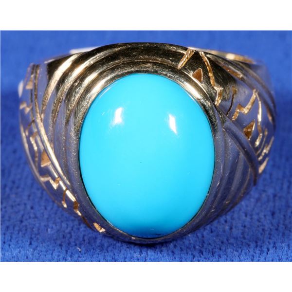 Native American Design Turquoise Ring  [133849]