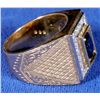 Image 2 : Sapphire and Diamond Man's Ring  [133840]