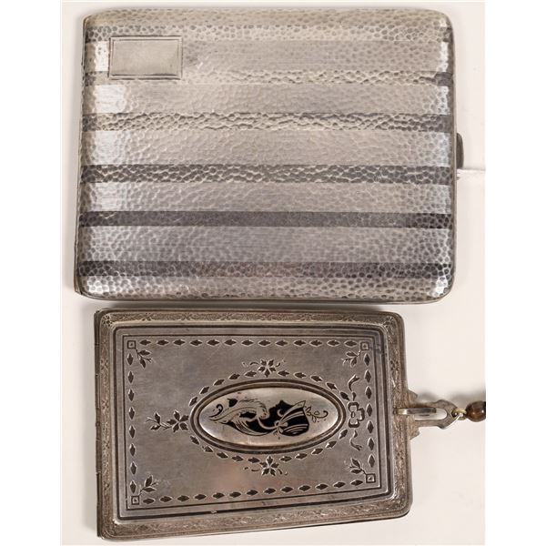 Silver Compact and Cigarette Case  [132493]
