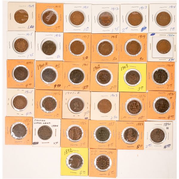 Canadian Large Cent Collection  [124780]