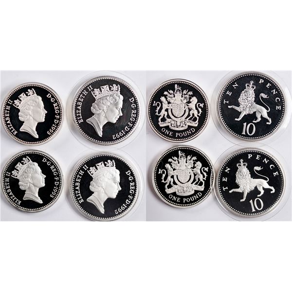Royal Mint Silver Proof Coin Sets: 1992 & 1993  [134036]