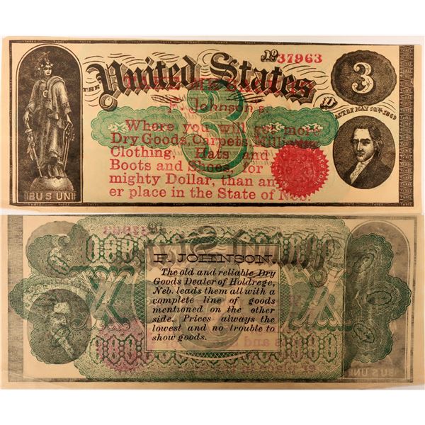 F. Johnson Dry Goods Advertising Scrip  [101759]