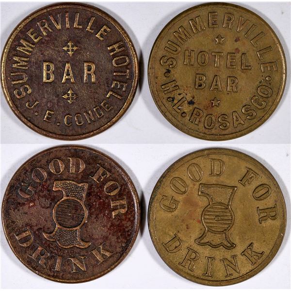 Summerville Hotel Bar Tokens  [132165]
