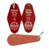 Image 1 : Hotel Brown Key Tags, Haunted Hotel Souvenirs! Lot of 3  [132257]