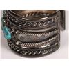 Image 2 : Heavy Turquoise and Silver Cuff  [133863]