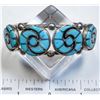 Image 1 : Annie Quam Gasper Inlaid Zuni Turquoise Bracelet  [135604]