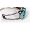 Image 2 : Annie Quam Gasper Inlaid Zuni Turquoise Bracelet  [135604]
