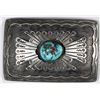 Image 1 : Native American Signed Turquoise Belt Buckle  [133759]