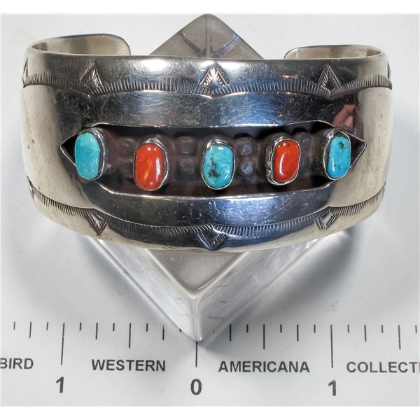 Turquoise and Coral Bracelet  [135599]