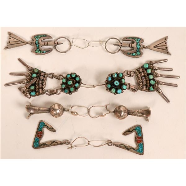 Vintage Navajo and Zuni Earrings  [135500]