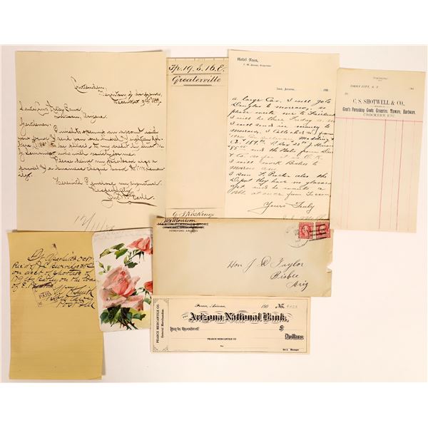 Small Towns in Arizona Territory Ephemera (8)  [127619]