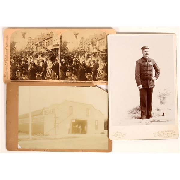 Early Los Angeles Stereo View & Cabinet Cards  [131987]