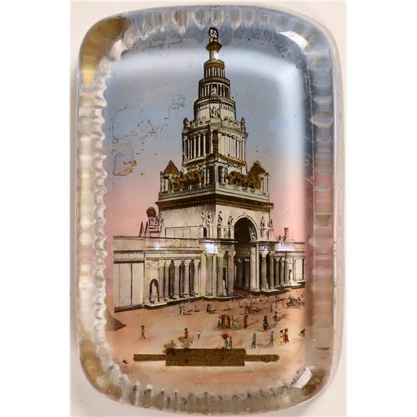 Pan Pacific International Exhibition Iridescent Paper Weight  [131208]