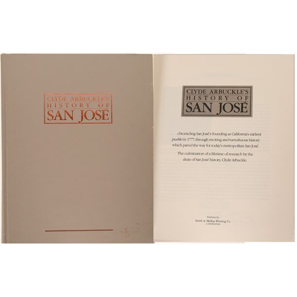Book By Clyde Arbuckle, History of San Jose  [135550]