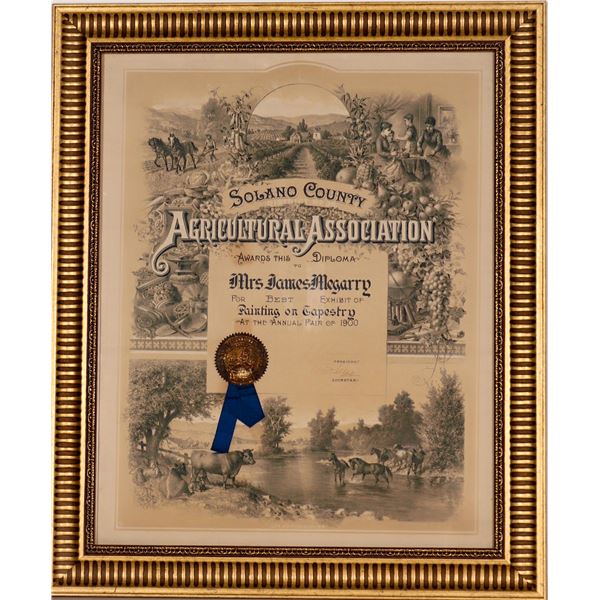Solano County Fair Best Exhibit Diploma for Printing on Tapestry  [125097]