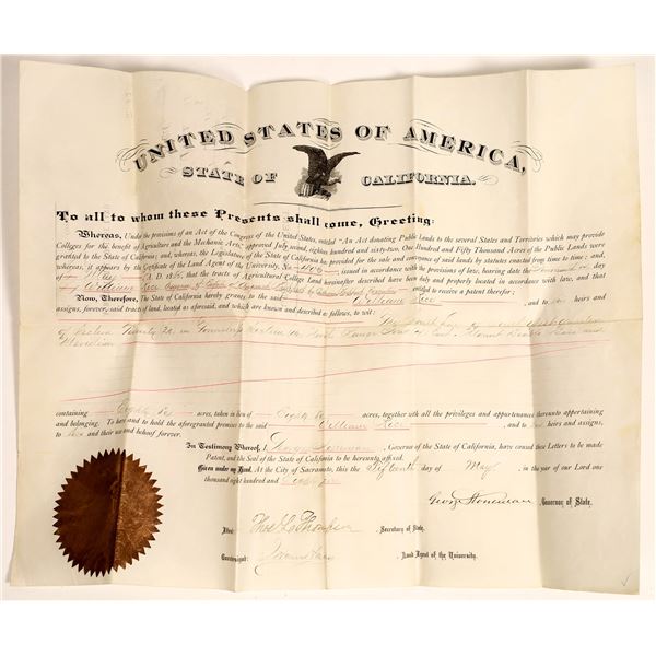 Land Grant in Yuba County, California  [132500]