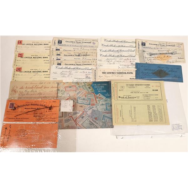 Checks from the Adolph Sutro, the New Almaden Co. & More  [132854]
