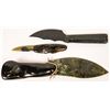Image 1 : Three Jerry Gray Nephrite Blades (Jade)  [130093]