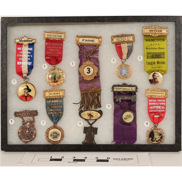 Fire Dept. Conv. Ribbons for New England States (10)  [125306]