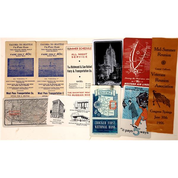 Ferry Schedules, Vet Association Ribbon, Ad Calendars  [131710]