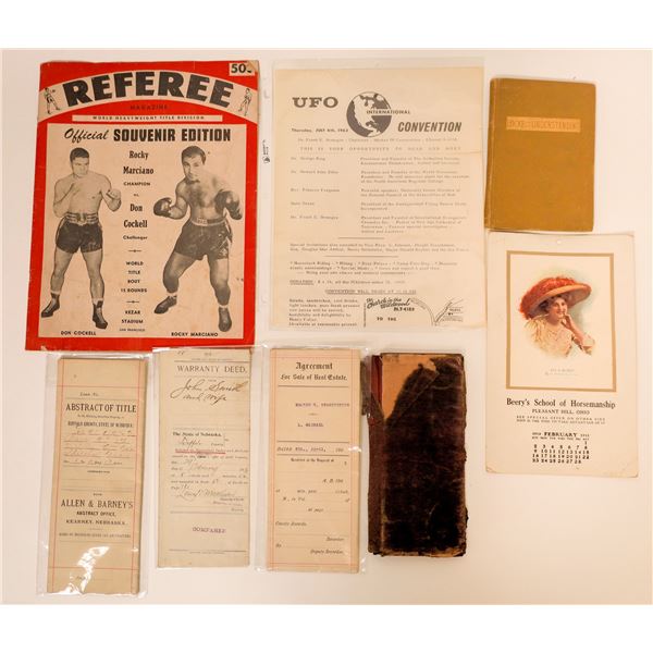 Rocky Marciano, Land titles , UFO’s and Wallet  [129934]