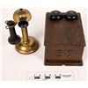 Image 1 : Western Electric Wall Mounted Phone with Kellogg Candlestick  [125600]