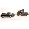 Image 1 : Vintage Hubley cast toy PATROL motorcycle and 300SL  Mercedes/B  [129673]