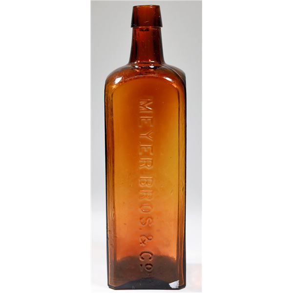 Meyer Bros. & Co. Square Amber "Bitters"  [122817]