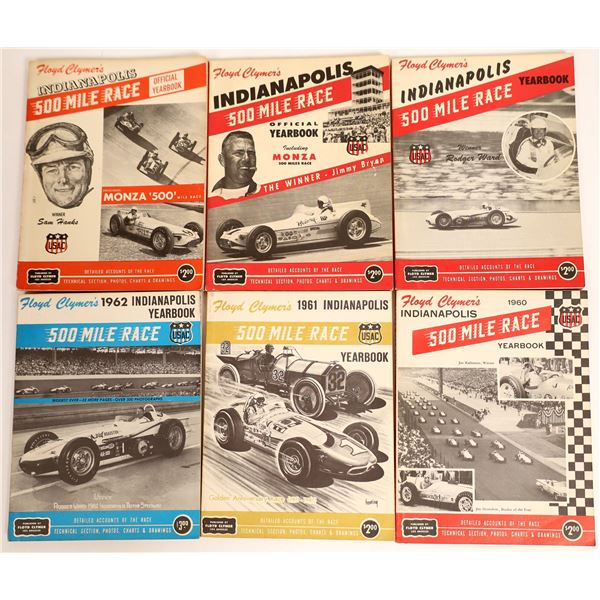 Indianapolis 500 Mile Race Official Yearbooks (6)  [132344]