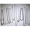 Image 1 : Lot of 10 Silver Chain Necklaces  [124865]