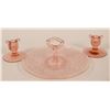 Image 1 : Depression Glass Server & Candlesticks  [135343]