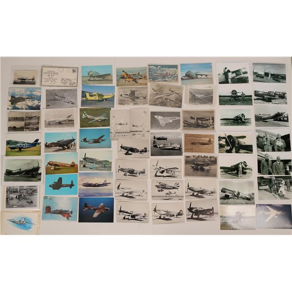 Collection of Aviation Photos - Air Races, Pilots, Military Aircraft; postcards and First Flight Cov