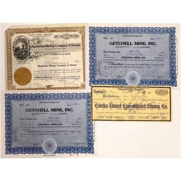 Nevada Mining Stock Certificate Collection  [132094]