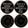 Image 1 : Scotto's Sierra Mercantile, West Point, Cal Tokens (2)  [135473]