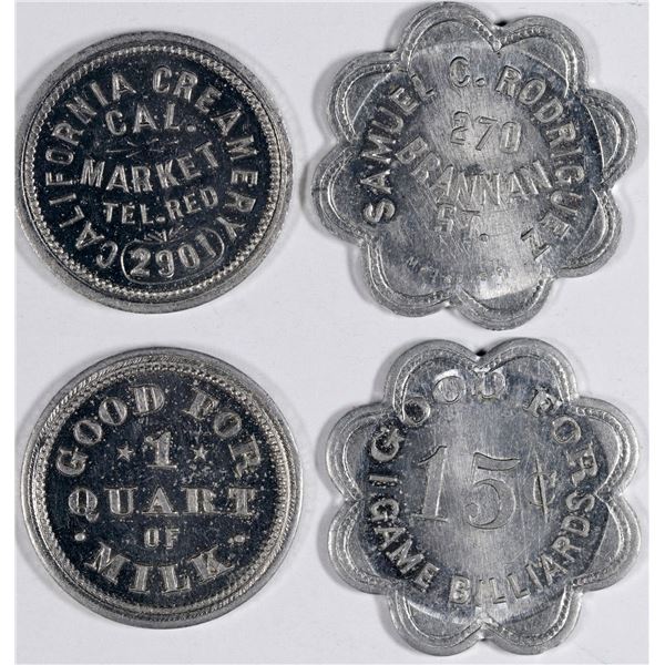 2 San Francisco Tokens- One Extremely Rare  [135478]