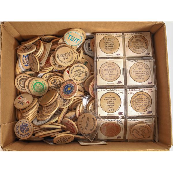 Massive Eastern Wooden Nickel Collection (With Some West Coast)  [131786]