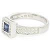 Image 4 : New Platinum Sapphire and Diamond Engagement Ring